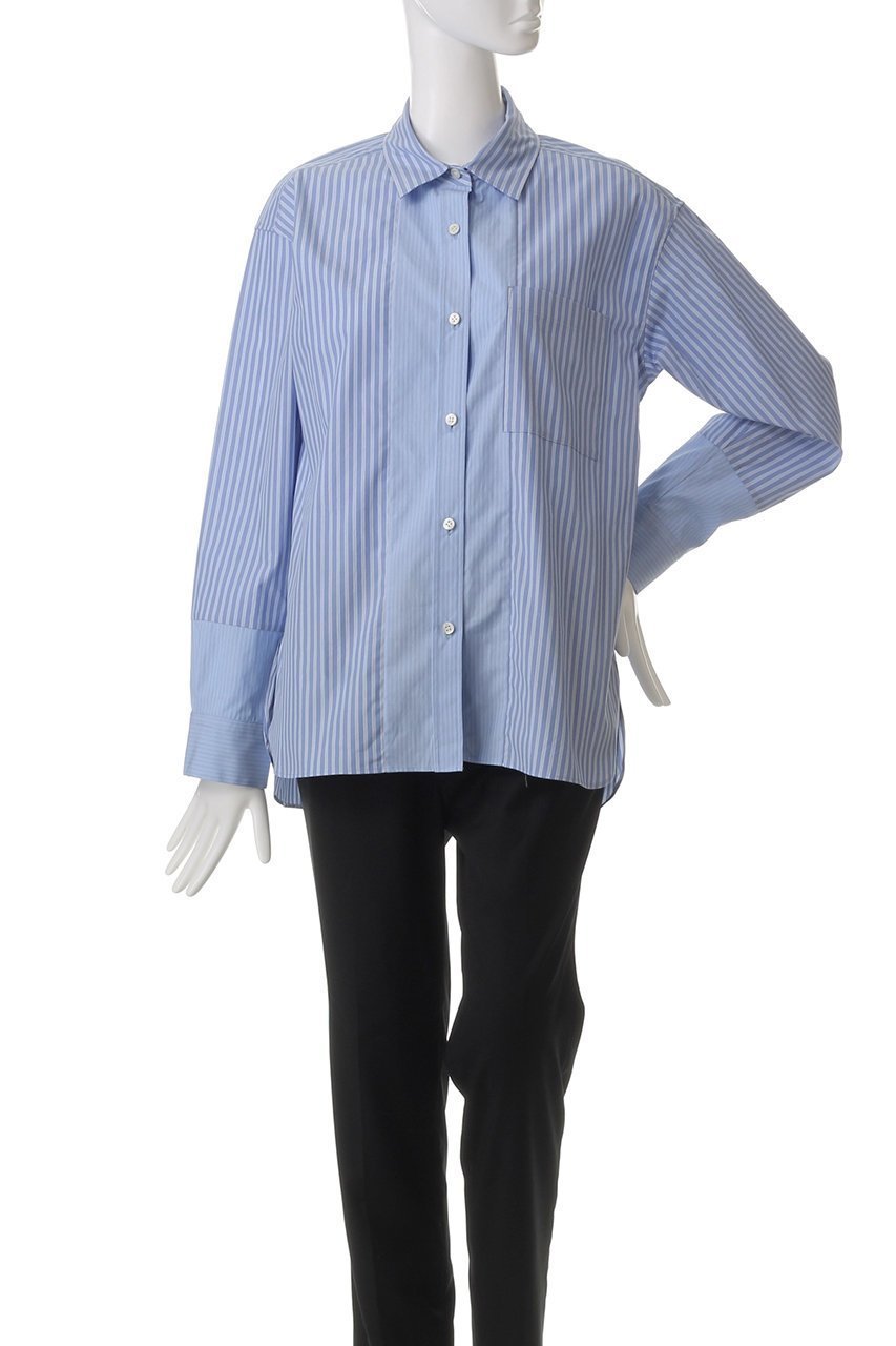 【ガリャルダガランテ/GALLARDAGALANTE】のワンポイント刺繍ストライプシャツ 人気、トレンドファッション・服の通販 founy(ファニー) 　ファッション　Fashion　レディースファッション　Fashion for Women　トップス・カットソー　Cut & Sew Tops　シャツ・ブラウス・オフィスカジュアル　Elegant Blouses & Button-Ups　ストライプ　Stripe, Striped Pattern　スリーブ　Sleeve, Long Sleeve / Short Sleeve　フェミニン　Feminine, Girly　マニッシュ　Mannish, Boyish　ミックス　Mix, Mixed Style　ロング　Long, Long-Length　ワンポイント　One Point, Statement Accent　other-2|ID: prp329100004424035 ipo3291000000036071282