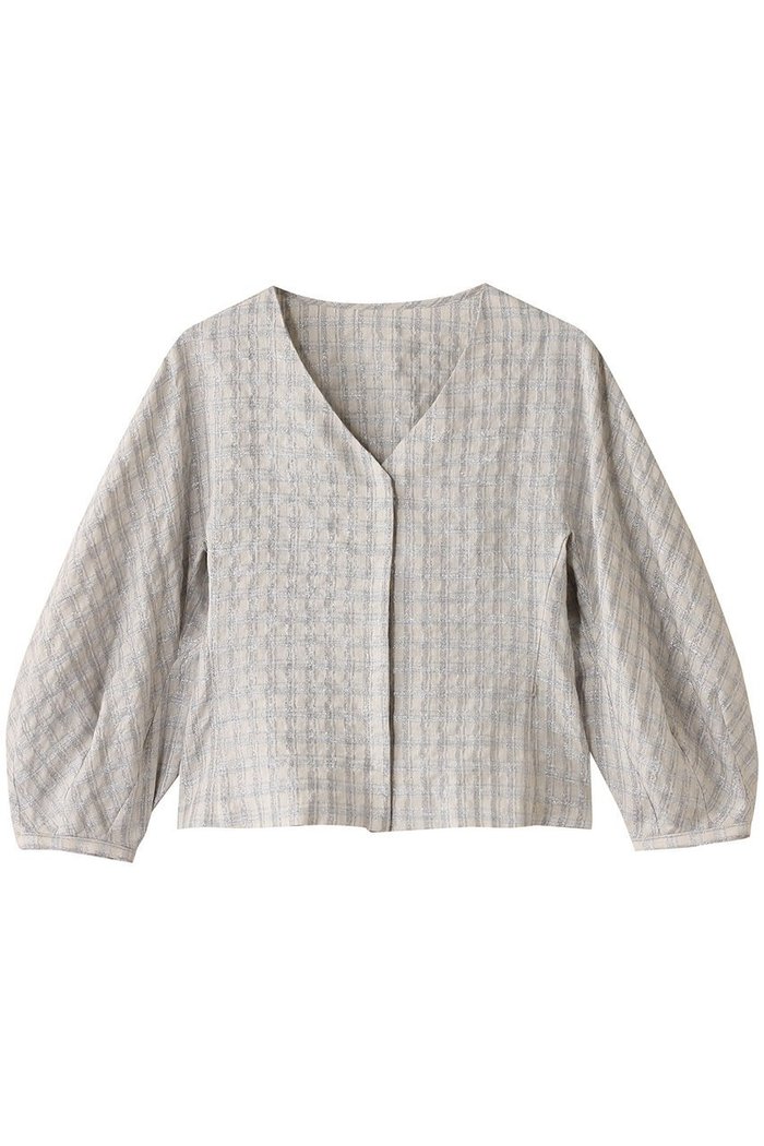 【マルティニーク/martinique】のカシュクールブラウス(セットアップ可) インテリア・キッズ・メンズ・レディースファッション・服の通販 founy(ファニー) https://founy.com/ ファッション Fashion レディースファッション Fashion for Women トップス・カットソー Cut & Sew Tops シャツ・ブラウス・オフィスカジュアル Elegant Blouses & Button-Ups カシュクール Wrap Design シルバー Silver, Metallic Silver スリーブ Sleeve, Long Sleeve / Short Sleeve セットアップ Set-Up, Coordinated Outfit チェック Check, Plaid, Tartan バルーン Balloon, Balloon Silhouette パーティ Party, Party Style リネン Linen, Linen Fabric ロング Long, Long-Length 夏 Summer 春 Spring S/S・春夏 SS, Spring/Summer, Warm Season |ID: prp329100004424043 ipo3291000000035391006