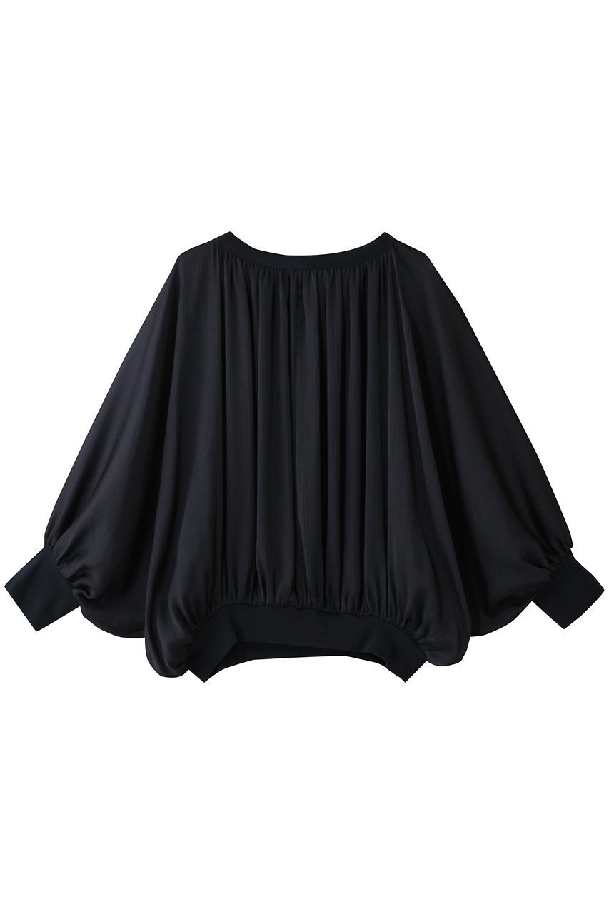 【プレインピープル/PLAIN PEOPLE】の楊柳シフォンブラウス インテリア・キッズ・メンズ・レディースファッション・服の通販 founy(ファニー) 　ファッション　Fashion　レディースファッション　Fashion for Women　トップス・カットソー　Cut & Sew Tops　シャツ・ブラウス・オフィスカジュアル　Elegant Blouses & Button-Ups　ギャザー　Gathered, Ruffled　シフォン　Chiffon, Lightweight Fabric　スリーブ　Sleeve, Long Sleeve / Short Sleeve　パーティ　Party, Party Style　ポンチョ　Poncho, Cape Style　ロング　Long, Long-Length　ネイビー|ID: prp329100004424050 ipo3291000000032857471