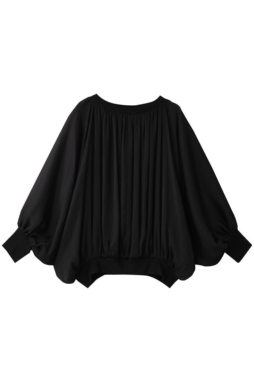 【プレインピープル/PLAIN PEOPLE】の楊柳シフォンブラウス インテリア・キッズ・メンズ・レディースファッション・服の通販 founy(ファニー) 　ファッション　Fashion　レディースファッション　Fashion for Women　トップス・カットソー　Cut & Sew Tops　シャツ・ブラウス・オフィスカジュアル　Elegant Blouses & Button-Ups　ギャザー　Gathered, Ruffled　シフォン　Chiffon, Lightweight Fabric　スリーブ　Sleeve, Long Sleeve / Short Sleeve　パーティ　Party, Party Style　ポンチョ　Poncho, Cape Style　ロング　Long, Long-Length　ブラック|ID: prp329100004424050 ipo3291000000032857476