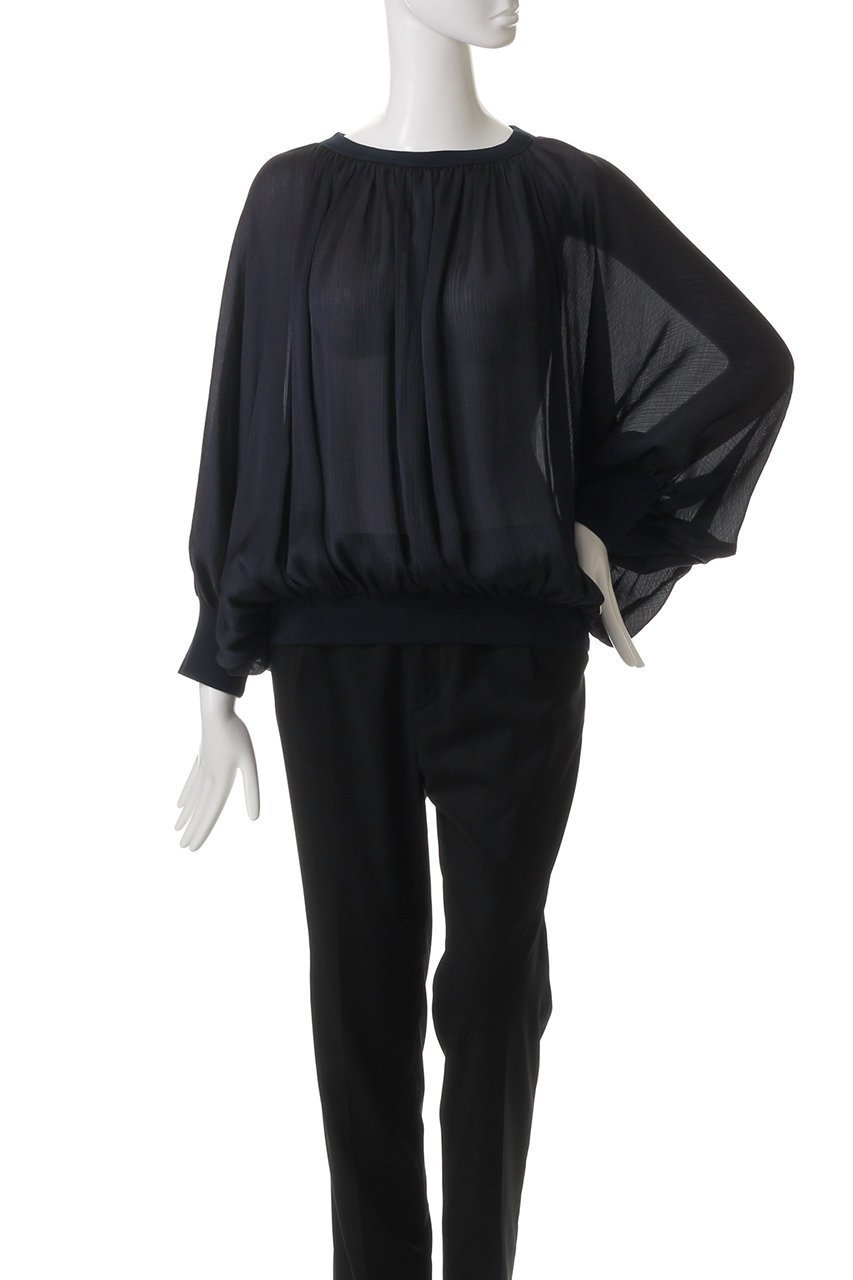 【プレインピープル/PLAIN PEOPLE】の楊柳シフォンブラウス 人気、トレンドファッション・服の通販 founy(ファニー) 　ファッション　Fashion　レディースファッション　Fashion for Women　トップス・カットソー　Cut & Sew Tops　シャツ・ブラウス・オフィスカジュアル　Elegant Blouses & Button-Ups　ギャザー　Gathered, Ruffled　シフォン　Chiffon, Lightweight Fabric　スリーブ　Sleeve, Long Sleeve / Short Sleeve　パーティ　Party, Party Style　ポンチョ　Poncho, Cape Style　ロング　Long, Long-Length　other-2|ID: prp329100004424050 ipo3291000000032857481