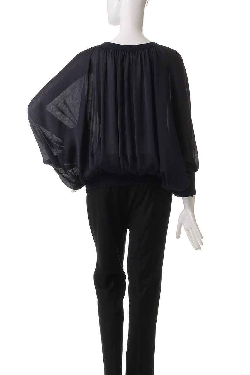 【プレインピープル/PLAIN PEOPLE】の楊柳シフォンブラウス 人気、トレンドファッション・服の通販 founy(ファニー) 　ファッション　Fashion　レディースファッション　Fashion for Women　トップス・カットソー　Cut & Sew Tops　シャツ・ブラウス・オフィスカジュアル　Elegant Blouses & Button-Ups　ギャザー　Gathered, Ruffled　シフォン　Chiffon, Lightweight Fabric　スリーブ　Sleeve, Long Sleeve / Short Sleeve　パーティ　Party, Party Style　ポンチョ　Poncho, Cape Style　ロング　Long, Long-Length　other-4|ID: prp329100004424050 ipo3291000000035601522