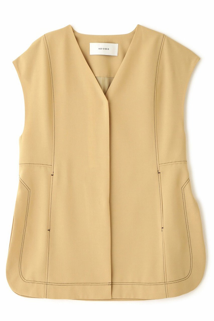 【アドーア/ADORE】のドライタッチクロスジャケット インテリア・キッズ・メンズ・レディースファッション・服の通販 founy(ファニー) 　ファッション　Fashion　レディースファッション　Fashion for Women　アウター　Coat / Outerwear Collection　レディースジャケット・軽アウター　Jackets　シンプル　Simple, Minimal　ジャケット　Jacket, Outerwear　ドレープ　Drape, Draping Fabric　再入荷　Restock / Back in Stock　ベージュ|ID: prp329100004424054 ipo3291000000034989213