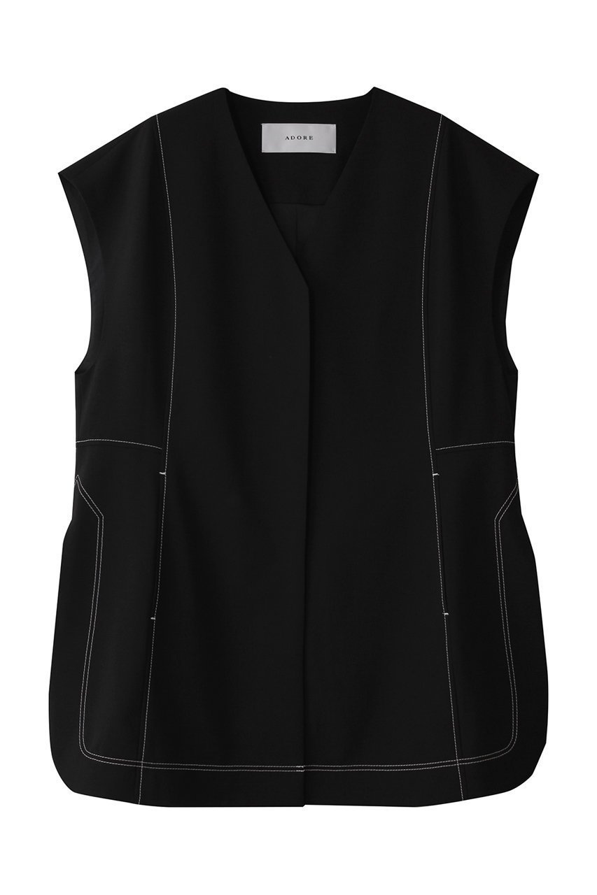 【アドーア/ADORE】のドライタッチクロスジャケット インテリア・キッズ・メンズ・レディースファッション・服の通販 founy(ファニー) 　ファッション　Fashion　レディースファッション　Fashion for Women　アウター　Coat / Outerwear Collection　レディースジャケット・軽アウター　Jackets　シンプル　Simple, Minimal　ジャケット　Jacket, Outerwear　ドレープ　Drape, Draping Fabric　再入荷　Restock / Back in Stock　ブラック|ID: prp329100004424054 ipo3291000000034989214