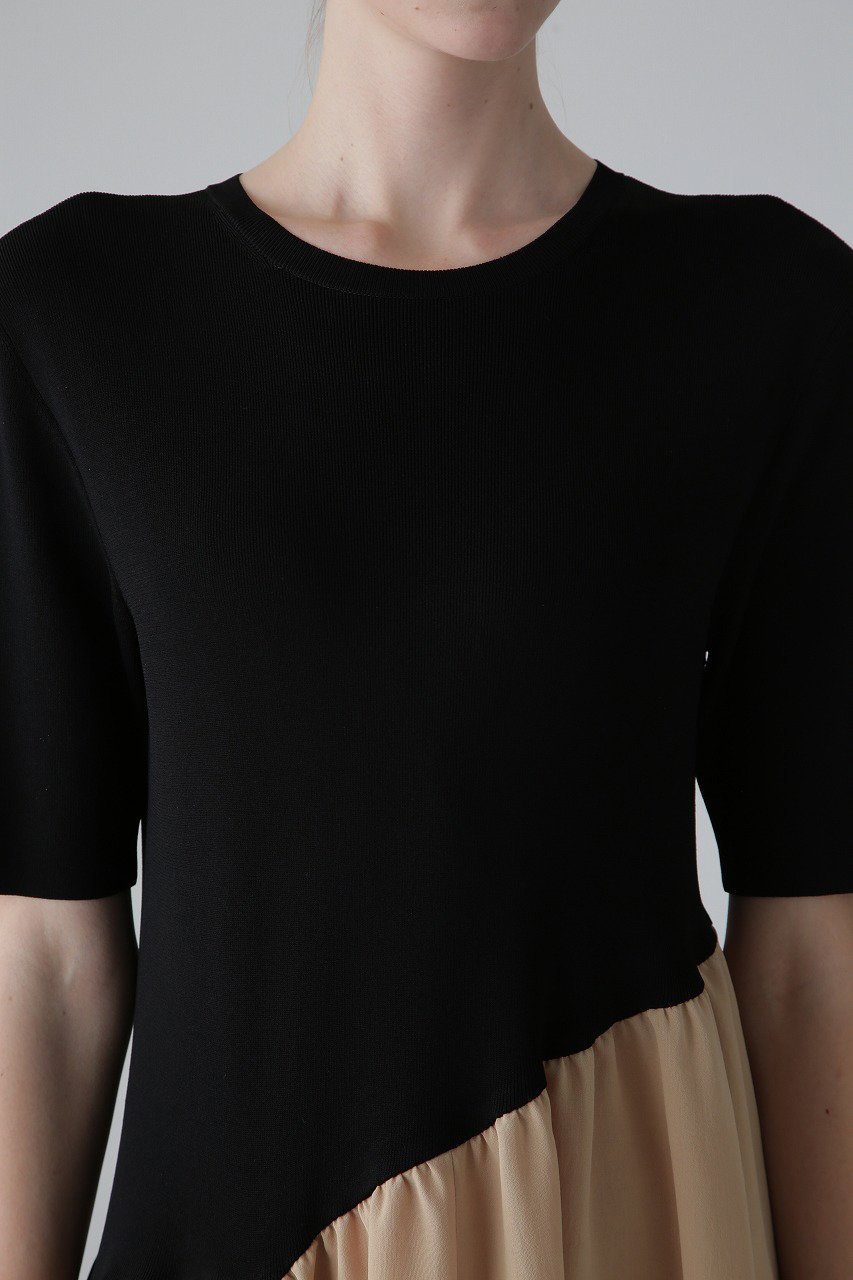 【アドーア/ADORE】のドライタッチクロスワンピース 人気、トレンドファッション・服の通販 founy(ファニー) 　ファッション　Fashion　レディースファッション　Fashion for Women　ワンピース　Dresses　チュニック　Tunic Tops & Dresses　アシンメトリー　Asymmetrical Style　コンビ　Combo, Combination Style　チュニック　Tunic, Long Top　ドレス　Dress, One-Piece　ドレープ　Drape, Draping Fabric　ロング　Long, Long-Length　other-2|ID: prp329100004424055 ipo3291000000032875563