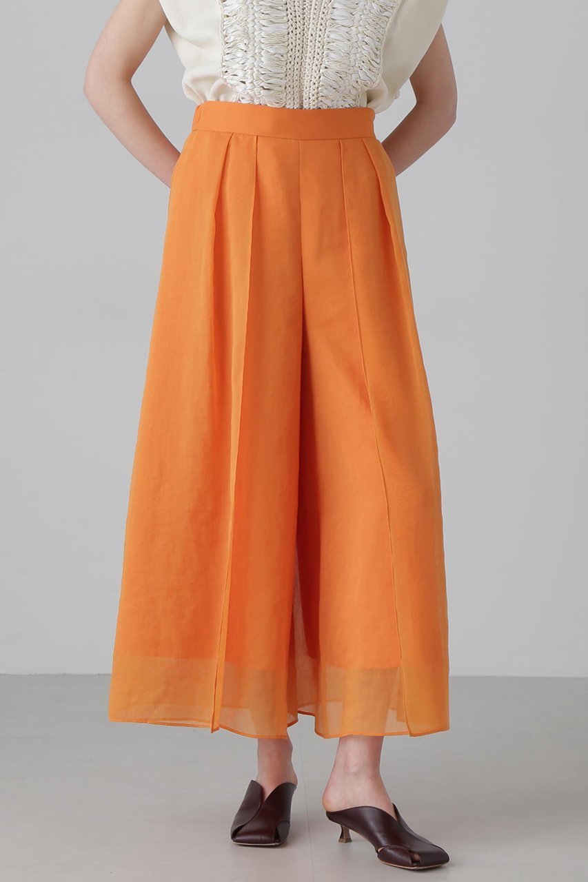 【アドーア/ADORE】のソフトオーガンジーパンツ 人気、トレンドファッション・服の通販 founy(ファニー) 　ファッション　Fashion　レディースファッション　Fashion for Women　パンツ　Pants & Trousers　オーガンジー　Organza Fabric　キュロット　Culottes, Wide Shorts　フロント　Front, Front Design　ロング　Long, Long-Length　other-3|ID: prp329100004424057 ipo3291000000032905829