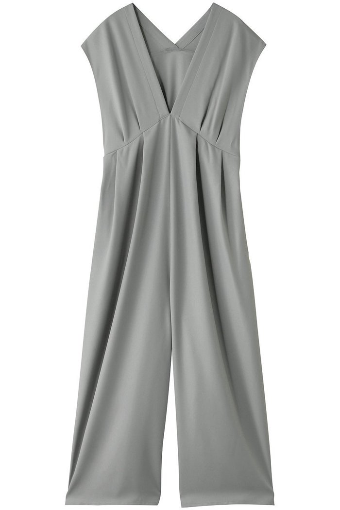 【ミディウミソリッド/MIDIUMISOLID】のV neck all in one.S オールインワン インテリア・キッズ・メンズ・レディースファッション・服の通販 founy(ファニー) https://founy.com/ ファッション Fashion レディースファッション WOMEN パンツ Pants カーディガン Cardigan ギャザー Gather シアー Sheer ワイド Wide |ID: prp329100004424061 ipo3291000000030892689