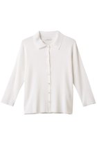 【アナイ/ANAYI】の襟付キリブカーディガン 人気、トレンドファッション・服の通販 founy(ファニー) ファッション Fashion レディースファッション Fashion for Women トップス・カットソー Cut & Sew Tops ニット Knit Tops & Sweaters カーディガン・羽織り Layered Style Cardigans イエロー Yellow カーディガン Cardigan, Knitwear フィット Fit, Slim Fit ベーシック Basic, Essential エレガント 上品 Elegant 再入荷 Restock / Back in Stock 夏 Summer 春 Spring S/S・春夏 SS, Spring/Summer, Warm Season thumbnail ホワイト|ID: prp329100004424062 ipo3291000000035055089