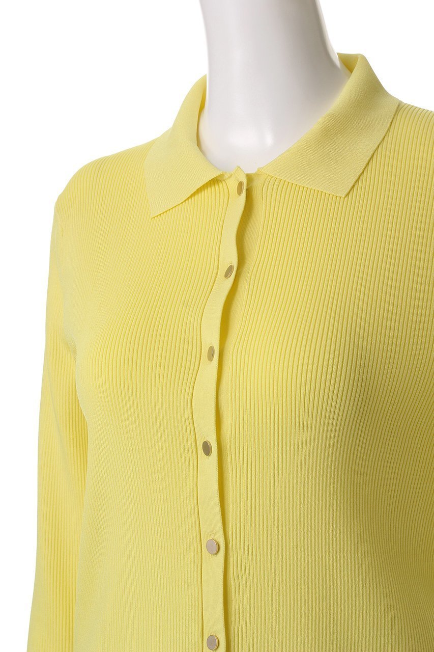 【アナイ/ANAYI】の襟付キリブカーディガン 人気、トレンドファッション・服の通販 founy(ファニー) 　ファッション　Fashion　レディースファッション　Fashion for Women　トップス・カットソー　Cut & Sew Tops　ニット　Knit Tops & Sweaters　カーディガン・羽織り　Layered Style Cardigans　イエロー　Yellow　カーディガン　Cardigan, Knitwear　フィット　Fit, Slim Fit　ベーシック　Basic, Essential　エレガント 上品　Elegant　再入荷　Restock / Back in Stock　夏　Summer　春　Spring　S/S・春夏　SS, Spring/Summer, Warm Season　other-5|ID: prp329100004424062 ipo3291000000035055094