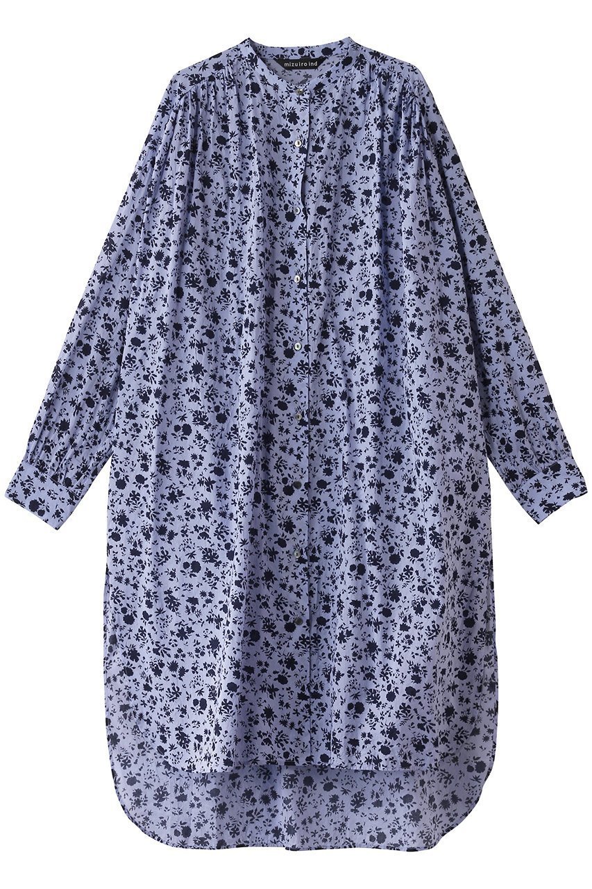 【ミズイロ インド/mizuiro ind】のsmall flower print gather shirt OP ワンピース 人気、トレンドファッション・服の通販 founy(ファニー) 　ファッション　Fashion　レディースファッション　WOMEN　ワンピース　Dress　チュニック　Tunic　スリット　Slit　チュニック　Tunic　トレンド　Trend　フラワー　Flower　プリント　Print　ロング　Long　エレガント 上品　Elegant　夏　Summer　NEW・新作・新着・新入荷　New Arrivals　春　Spring　S/S・春夏　Ss・Spring/Summer　 other-1|ID: prp329100004424065 ipo3291000000030892703