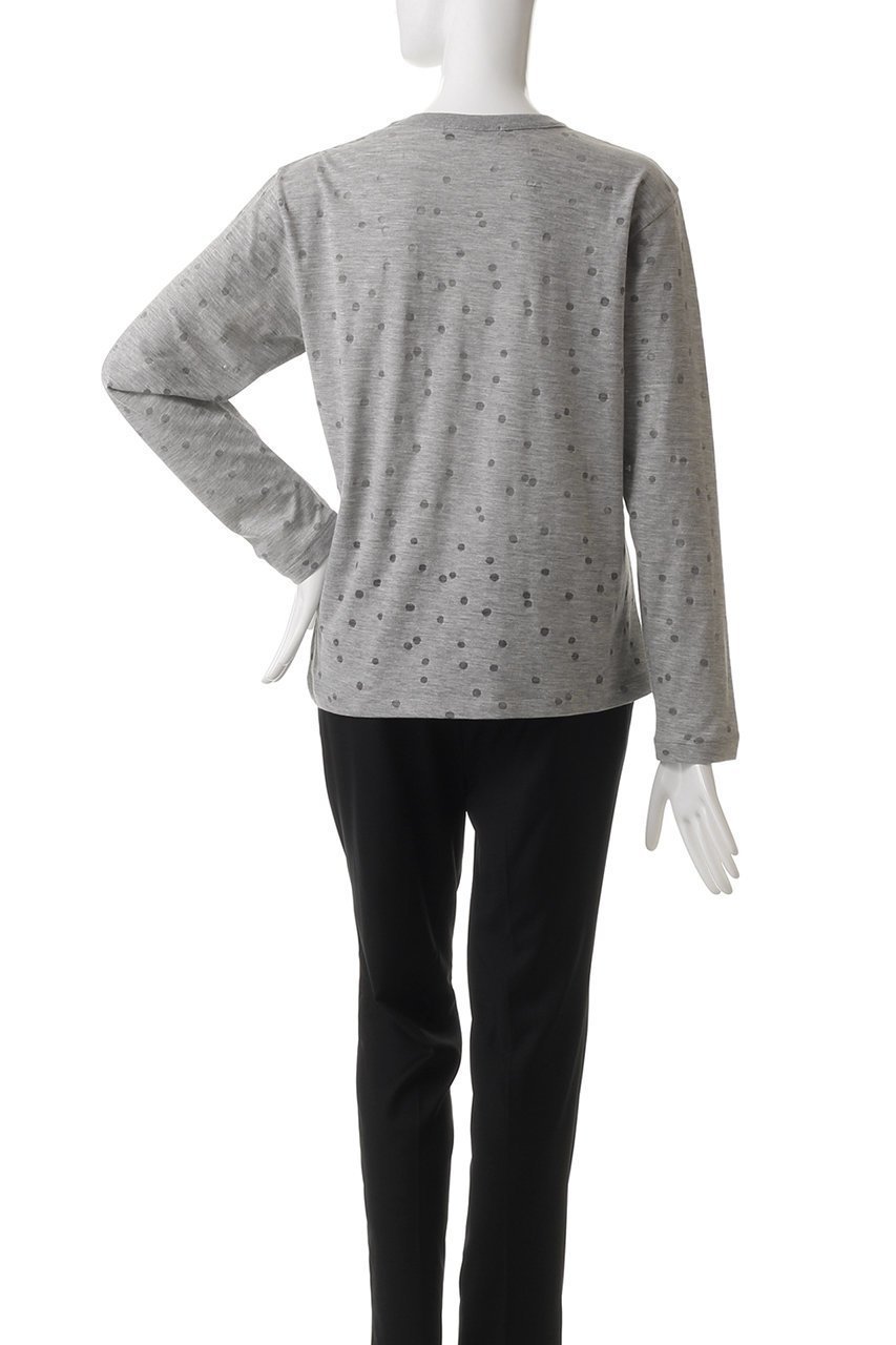 【ミズイロ インド/mizuiro ind】のburn out dots print long T Tシャツ 人気、トレンドファッション・服の通販 founy(ファニー) 　ファッション　Fashion　レディースファッション　Fashion for Women　トップス・カットソー　Cut & Sew Tops　シャツ・ブラウス・オフィスカジュアル　Elegant Blouses & Button-Ups　ロングTシャツ・Tシャツ　Longline T-Shirts & Tees　カットソー・ベーシックTシャツ　Cut-and-Sewn Tops / Stretch Tees & Basics　インナー　Innerwear　スリーブ　Sleeve, Long Sleeve / Short Sleeve　ドット　Polka Dot, Dot Pattern　フィット　Fit, Slim Fit　ランダム　Random, Irregular　ロング　Long, Long-Length　other-4|ID: prp329100004424068 ipo3291000000032867704