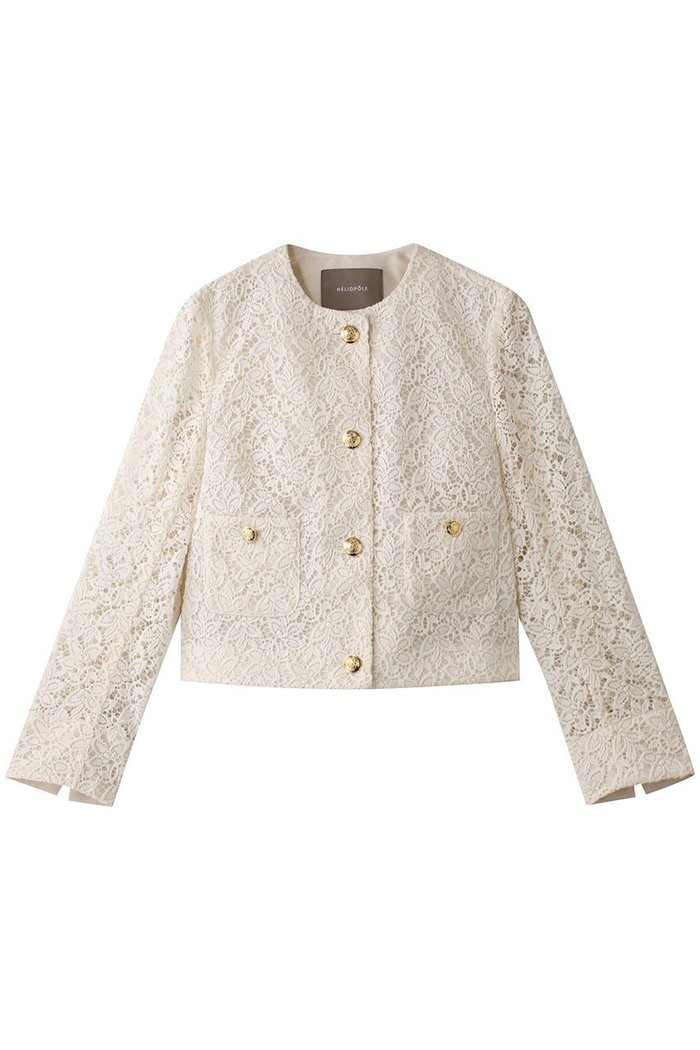 【エリオポール/heliopole】のエンブロイダリーレースジャケット インテリア・キッズ・メンズ・レディースファッション・服の通販 founy(ファニー) https://founy.com/ ファッション Fashion レディースファッション Fashion for Women アウター Coat / Outerwear Collection レディースジャケット・軽アウター Jackets おすすめ Recommended / Our Picks エンブロイダリー Embroidery Design ジャケット Jacket, Outerwear ダウン Down, Puffer デニム Denim, Jeans Material リュクス Luxury, Elegant, High-End, Chic レース Lace, Lace Fabric ワイド Wide, Wide Fit 夏 Summer 春 Spring S/S・春夏 SS, Spring/Summer, Warm Season |ID: prp329100004424069 ipo3291000000035065538