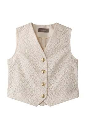 【エリオポール/heliopole】 エンブロイダリーレースベスト人気、トレンドファッション・服の通販 founy(ファニー) ファッション Fashion レディースファッション Fashion for Women アウター Coat / Outerwear Collection レディースジャケット・軽アウター Jackets エンブロイダリー Embroidery Design コンパクト Compact, Small Size ジャケット Jacket, Outerwear フォルム Silhouette, Form ベスト Vest, Waistcoat ボトム Bottoms, Lower Wear リュクス Luxury, Elegant, High-End, Chic レース Lace, Lace Fabric 再入荷 Restock / Back in Stock |ID:prp329100004424070