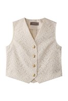 【エリオポール/heliopole】のエンブロイダリーレースベスト 人気、トレンドファッション・服の通販 founy(ファニー) ファッション Fashion レディースファッション Fashion for Women アウター Coat / Outerwear Collection レディースジャケット・軽アウター Jackets エンブロイダリー Embroidery Design コンパクト Compact, Small Size ジャケット Jacket, Outerwear フォルム Silhouette, Form ベスト Vest, Waistcoat ボトム Bottoms, Lower Wear リュクス Luxury, Elegant, High-End, Chic レース Lace, Lace Fabric 再入荷 Restock / Back in Stock |ID:prp329100004424070