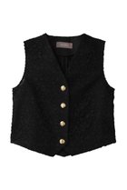 【エリオポール/heliopole】のエンブロイダリーレースベスト 人気、トレンドファッション・服の通販 founy(ファニー) ファッション Fashion レディースファッション Fashion for Women アウター Coat / Outerwear Collection レディースジャケット・軽アウター Jackets エンブロイダリー Embroidery Design コンパクト Compact, Small Size ジャケット Jacket, Outerwear フォルム Silhouette, Form ベスト Vest, Waistcoat ボトム Bottoms, Lower Wear リュクス Luxury, Elegant, High-End, Chic レース Lace, Lace Fabric thumbnail ブラック|ID: prp329100004424070 ipo3291000000035064680