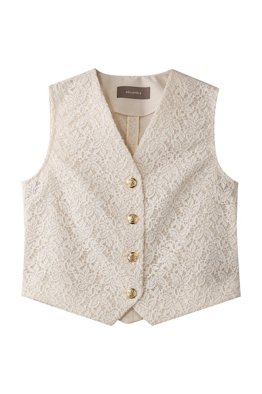 【エリオポール/heliopole】のエンブロイダリーレースベスト 人気、トレンドファッション・服の通販 founy(ファニー) ファッション Fashion レディースファッション Fashion for Women アウター Coat / Outerwear Collection レディースジャケット・軽アウター Jackets エンブロイダリー Embroidery Design コンパクト Compact, Small Size ジャケット Jacket, Outerwear フォルム Silhouette, Form ベスト Vest, Waistcoat ボトム Bottoms, Lower Wear リュクス Luxury, Elegant, High-End, Chic レース Lace, Lace Fabric other-1|ID: prp329100004424070 ipo3291000000035923421