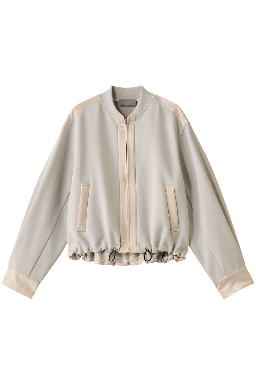 【ヒューエルミュージアム/hueLe Museum】の【hLM】ジャージーブルゾン インテリア・キッズ・メンズ・レディースファッション・服の通販 founy(ファニー) 　ファッション　Fashion　レディースファッション　Fashion for Women　アウター　Coat / Outerwear Collection　レディースジャケット・軽アウター　Jackets　ブルゾンジャケット・スポーティアウター　Blouson Jackets　カフス　Cuff Design　サテン　Satin, Glossy Fabric　ジャケット　Jacket, Outerwear　バルーン　Balloon, Balloon Silhouette　ブルゾン　Blouson, Bomber Jacket　ポケット　Pocket, Pocket Detail　ベージュ|ID: prp329100004424076 ipo3291000000032961695