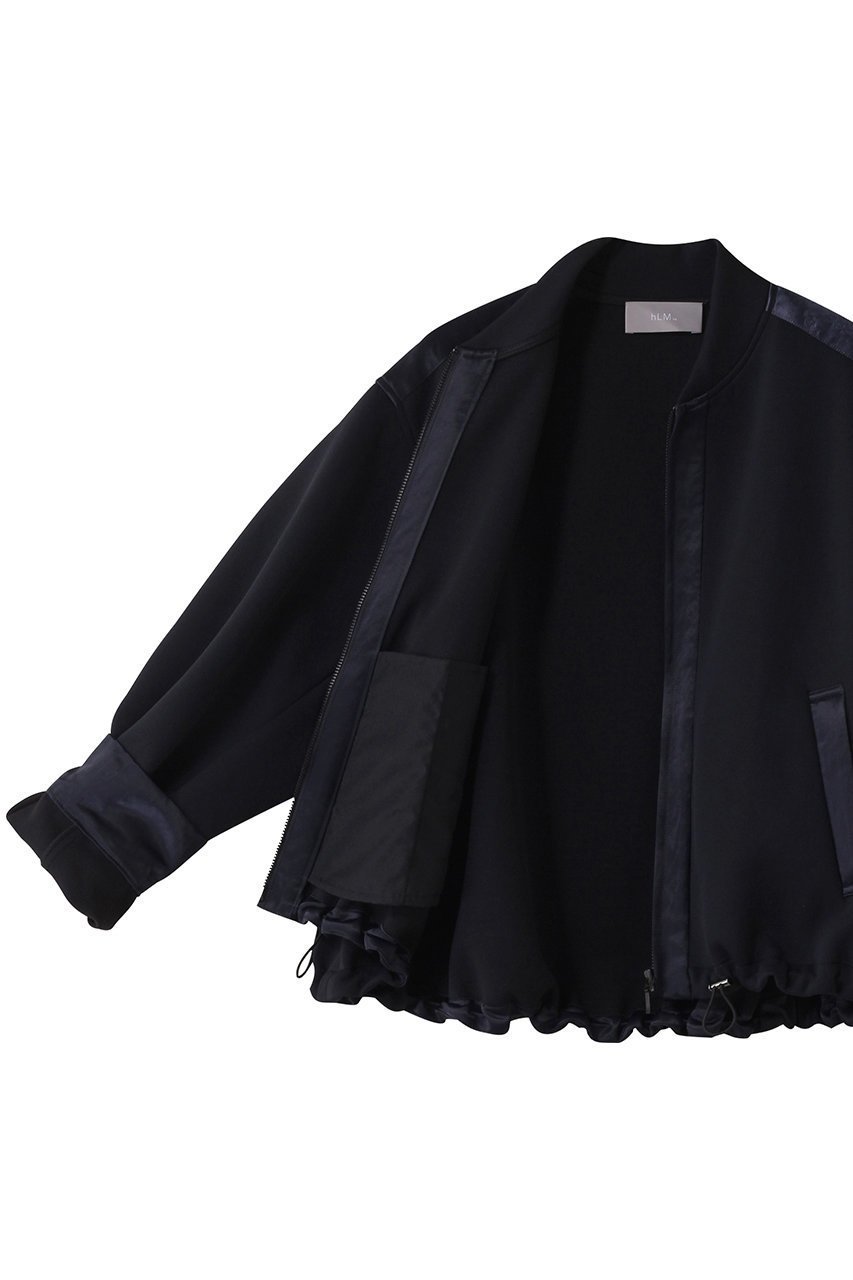 【ヒューエルミュージアム/hueLe Museum】の【hLM】ジャージーブルゾン 人気、トレンドファッション・服の通販 founy(ファニー) ファッション Fashion レディースファッション Fashion for Women アウター Coat / Outerwear Collection レディースジャケット・軽アウター Jackets ブルゾンジャケット・スポーティアウター Blouson Jackets カフス Cuff Design サテン Satin, Glossy Fabric ジャケット Jacket, Outerwear バルーン Balloon, Balloon Silhouette ブルゾン Blouson, Bomber Jacket ポケット Pocket, Pocket Detail other-6|ID: prp329100004424076 ipo3291000000035003421