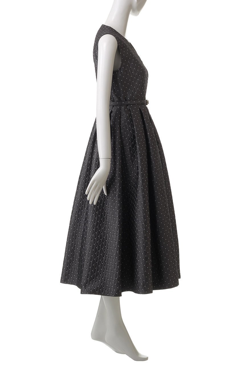 【コルコバード/CORCOVADO】のジャカードポルカドットドレス 人気、トレンドファッション・服の通販 founy(ファニー) 　ファッション　Fashion　レディースファッション　Fashion for Women　ワンピース　Dresses　フォーマル・パーティードレス・結婚式用ドレス　Elegant & Casual Dresses　チュニック　Tunic Tops & Dresses　エレガント 上品　Elegant　ジャカード／ジャガード　Jacquard, Woven Pattern　チュニック　Tunic, Long Top　ドット　Polka Dot, Dot Pattern　ドレス　Dress, One-Piece　フィット　Fit, Slim Fit　フレア　Flare, Flared　other-3|ID: prp329100004424080 ipo3291000000032808379