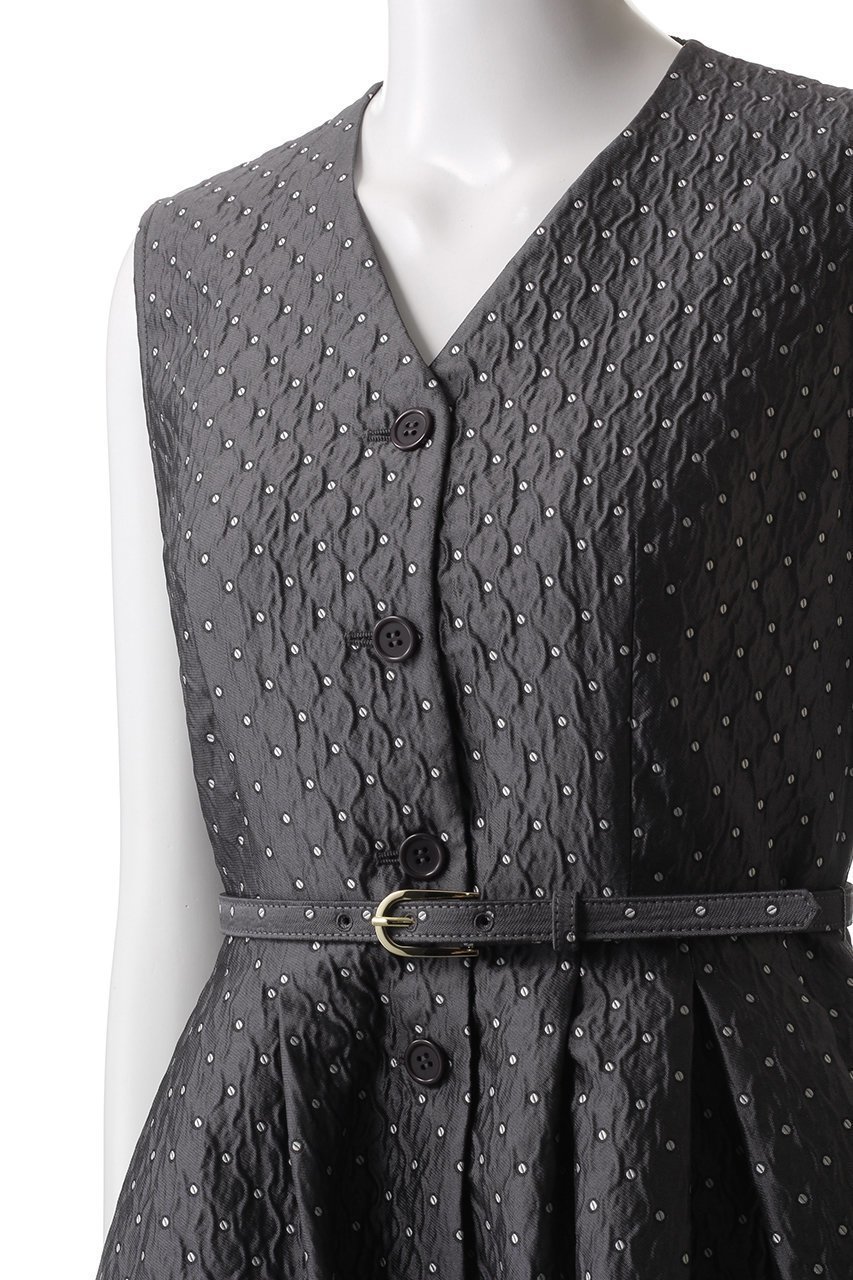 【コルコバード/CORCOVADO】のジャカードポルカドットドレス 人気、トレンドファッション・服の通販 founy(ファニー) 　ファッション　Fashion　レディースファッション　Fashion for Women　ワンピース　Dresses　フォーマル・パーティードレス・結婚式用ドレス　Elegant & Casual Dresses　チュニック　Tunic Tops & Dresses　エレガント 上品　Elegant　ジャカード／ジャガード　Jacquard, Woven Pattern　チュニック　Tunic, Long Top　ドット　Polka Dot, Dot Pattern　ドレス　Dress, One-Piece　フィット　Fit, Slim Fit　フレア　Flare, Flared　other-5|ID: prp329100004424080 ipo3291000000036180920