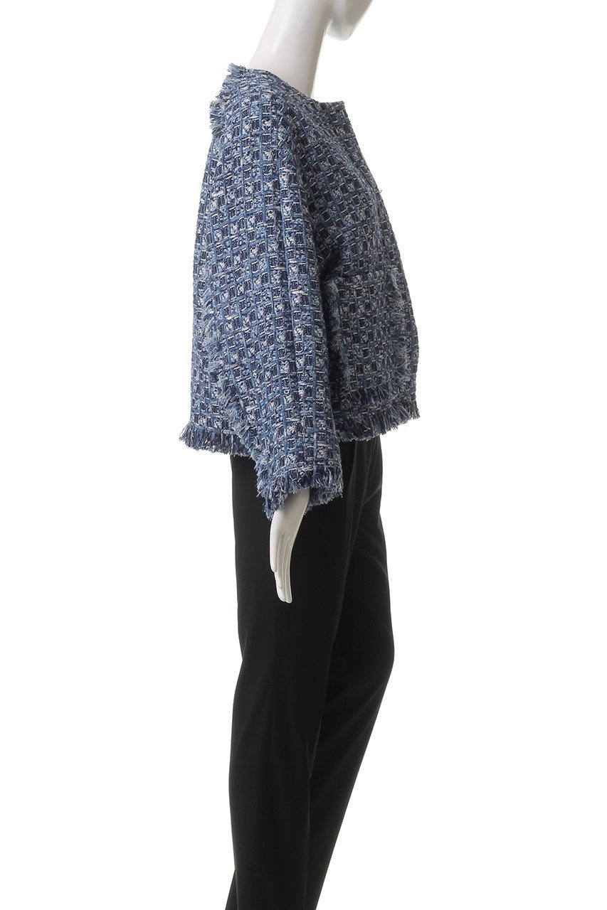 【デパリエ/DEPAREILLE】のデニムツイードジャケット 人気、トレンドファッション・服の通販 founy(ファニー) 　ファッション　Fashion　レディースファッション　Fashion for Women　アウター　Coat / Outerwear Collection　レディースジャケット・軽アウター　Jackets　オケージョン　Occasion Wear　ジャケット　Jacket, Outerwear　ツイード　Twill, Twill Weave　デニム　Denim, Jeans Material　トレンド　Trend, Trending Now　フリンジ　Fringe, Tassel　other-3|ID: prp329100004424084 ipo3291000000032959295