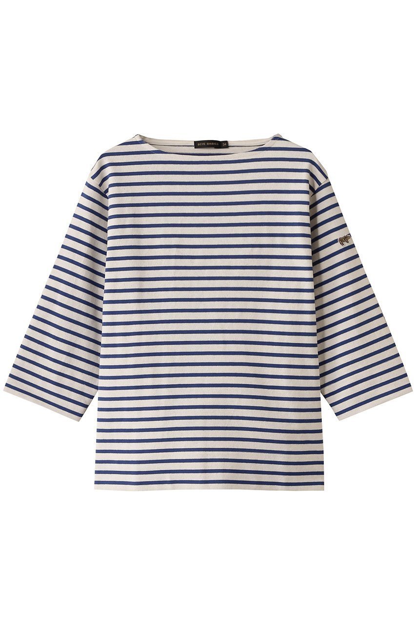 【サイ サイベーシックス/Scye SCYE BASICS】の【SCYE BASICS】コットンストライプバスクシャツ 人気、トレンドファッション・服の通販 founy(ファニー) 　ファッション　Fashion　レディースファッション　Fashion for Women　トップス・カットソー　Cut & Sew Tops　シャツ・ブラウス・オフィスカジュアル　Elegant Blouses & Button-Ups　ロングTシャツ・Tシャツ　Longline T-Shirts & Tees　カットソー・ベーシックTシャツ　Cut-and-Sewn Tops / Stretch Tees & Basics　スリーブ　Sleeve, Long Sleeve / Short Sleeve　バスク　Basque, Basque Style　ボーダー　Border, Stripe　ロング　Long, Long-Length　定番　Standard, Basic Item　 other-1|ID: prp329100004425696 ipo3291000000032865618