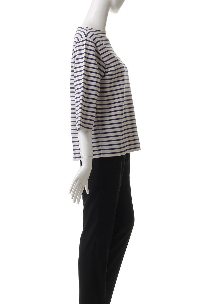 【サイ サイベーシックス/Scye SCYE BASICS】の【SCYE BASICS】コットンストライプバスクシャツ 人気、トレンドファッション・服の通販 founy(ファニー) 　ファッション　Fashion　レディースファッション　Fashion for Women　トップス・カットソー　Cut & Sew Tops　シャツ・ブラウス・オフィスカジュアル　Elegant Blouses & Button-Ups　ロングTシャツ・Tシャツ　Longline T-Shirts & Tees　カットソー・ベーシックTシャツ　Cut-and-Sewn Tops / Stretch Tees & Basics　スリーブ　Sleeve, Long Sleeve / Short Sleeve　バスク　Basque, Basque Style　ボーダー　Border, Stripe　ロング　Long, Long-Length　定番　Standard, Basic Item　other-3|ID: prp329100004425696 ipo3291000000032865635