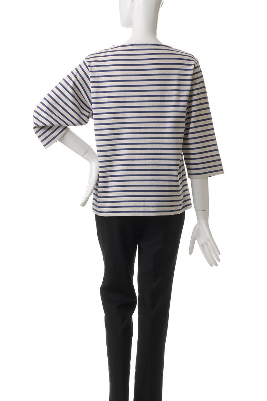 【サイ サイベーシックス/Scye SCYE BASICS】の【SCYE BASICS】コットンストライプバスクシャツ 人気、トレンドファッション・服の通販 founy(ファニー) 　ファッション　Fashion　レディースファッション　Fashion for Women　トップス・カットソー　Cut & Sew Tops　シャツ・ブラウス・オフィスカジュアル　Elegant Blouses & Button-Ups　ロングTシャツ・Tシャツ　Longline T-Shirts & Tees　カットソー・ベーシックTシャツ　Cut-and-Sewn Tops / Stretch Tees & Basics　スリーブ　Sleeve, Long Sleeve / Short Sleeve　バスク　Basque, Basque Style　ボーダー　Border, Stripe　ロング　Long, Long-Length　定番　Standard, Basic Item　other-4|ID: prp329100004425696 ipo3291000000032865640