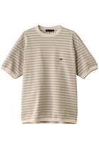 【サイ サイベーシックス/Scye SCYE BASICS】の【SCYE BASICS】コットンストライプTシャツ ライトベージュ|ID:prp329100004425697