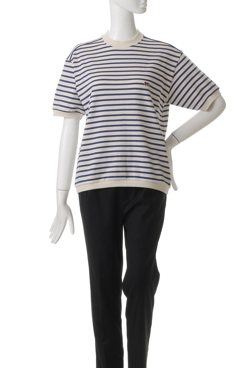 【サイ サイベーシックス/Scye SCYE BASICS】の【SCYE BASICS】コットンストライプTシャツ 人気、トレンドファッション・服の通販 founy(ファニー) 　ファッション　Fashion　レディースファッション　Fashion for Women　トップス・カットソー　Cut & Sew Tops　シャツ・ブラウス・オフィスカジュアル　Elegant Blouses & Button-Ups　ロングTシャツ・Tシャツ　Longline T-Shirts & Tees　カットソー・ベーシックTシャツ　Cut-and-Sewn Tops / Stretch Tees & Basics　ショート　Short, Short Length　ストライプ　Stripe, Striped Pattern　スリーブ　Sleeve, Long Sleeve / Short Sleeve　トレンド　Trend, Trending Now　ボックス　Boxy, Box Shape　ボーダー　Border, Stripe　リラックス　Relax, Relaxed Fit　エレガント 上品　Elegant　定番　Standard, Basic Item　other-2|ID: prp329100004425697 ipo3291000000032865663