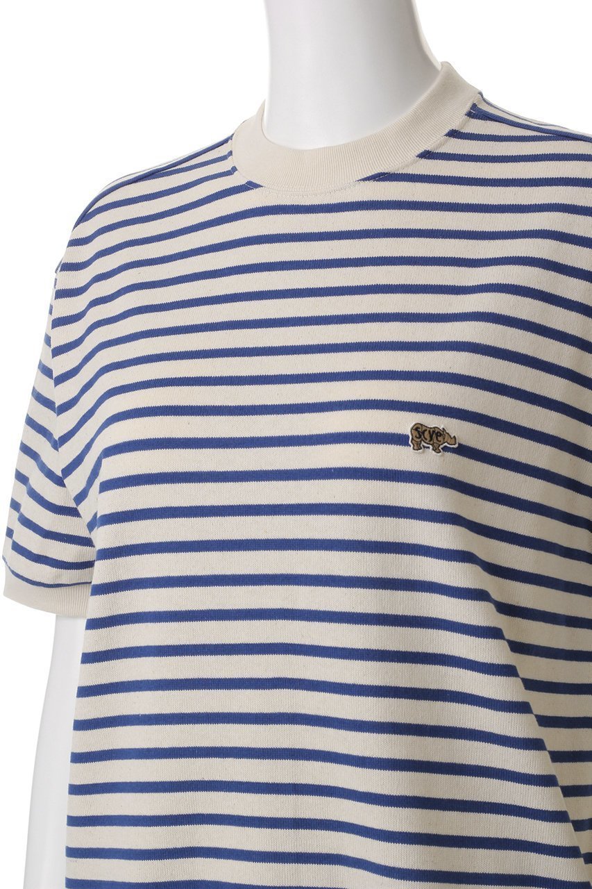 【サイ サイベーシックス/Scye SCYE BASICS】の【SCYE BASICS】コットンストライプTシャツ 人気、トレンドファッション・服の通販 founy(ファニー) 　ファッション　Fashion　レディースファッション　Fashion for Women　トップス・カットソー　Cut & Sew Tops　シャツ・ブラウス・オフィスカジュアル　Elegant Blouses & Button-Ups　ロングTシャツ・Tシャツ　Longline T-Shirts & Tees　カットソー・ベーシックTシャツ　Cut-and-Sewn Tops / Stretch Tees & Basics　ショート　Short, Short Length　ストライプ　Stripe, Striped Pattern　スリーブ　Sleeve, Long Sleeve / Short Sleeve　トレンド　Trend, Trending Now　ボックス　Boxy, Box Shape　ボーダー　Border, Stripe　リラックス　Relax, Relaxed Fit　エレガント 上品　Elegant　定番　Standard, Basic Item　other-5|ID: prp329100004425697 ipo3291000000032865677
