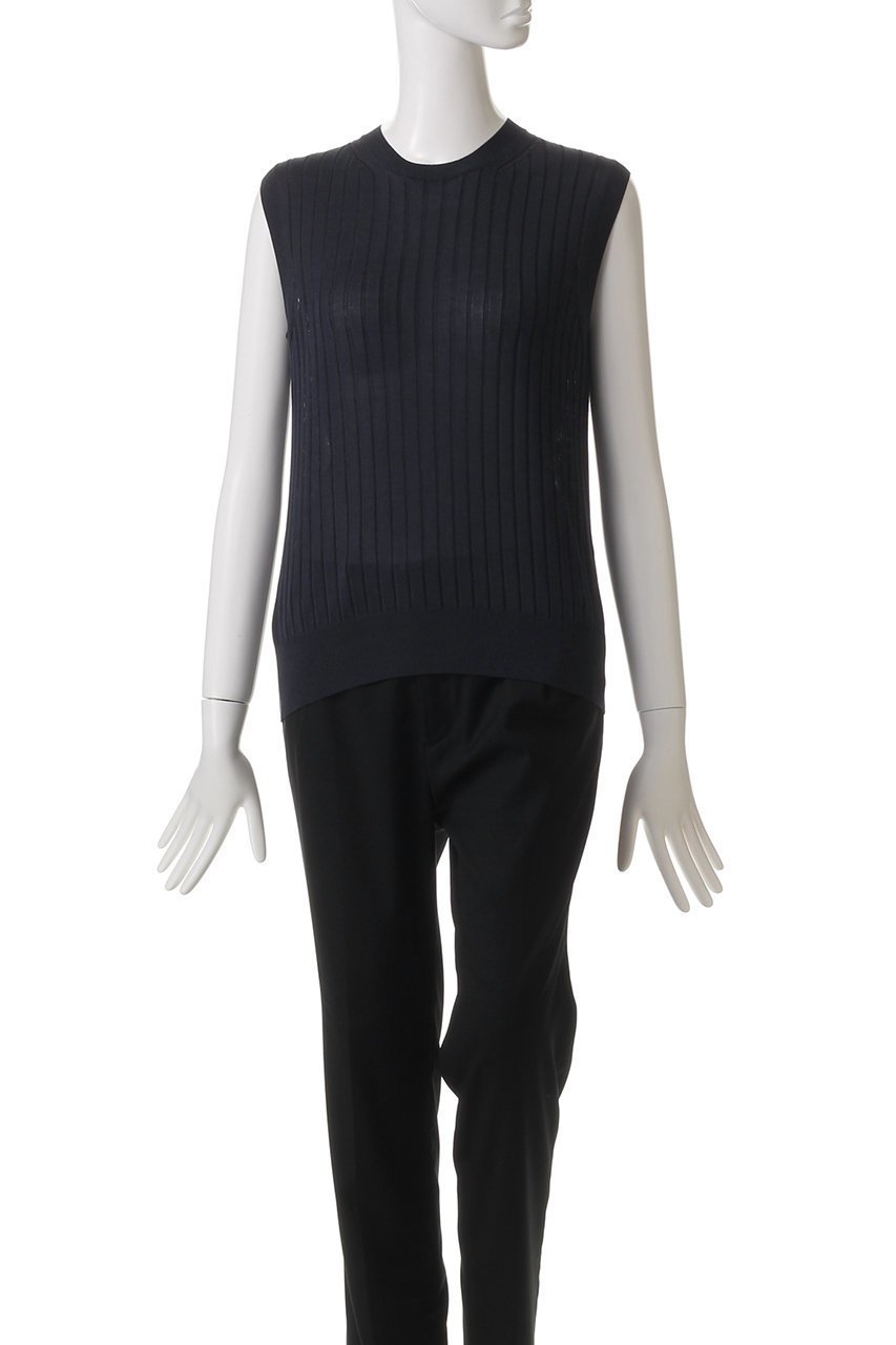 【スローン/SLOANE】の18Gワイドリブ シルク ノースリーブクルーネック 人気、トレンドファッション・服の通販 founy(ファニー) 　ファッション　Fashion　レディースファッション　Fashion for Women　トップス・カットソー　Cut & Sew Tops　ニット　Knit Tops & Sweaters　キャミソール&ノースリーブ　Camisoles & Sleeveless Tops　カジュアルプルオーバー・ニットトップス　Pullovers & Knit Tops / Casual Pullovers　なめらか　Smooth, Silky Texture　シルク　Silk, 100% Silk　シンプル　Simple, Minimal　ワイドリブ　Wide Rib, Wide Ribbed Knit　エレガント 上品　Elegant　other-2|ID: prp329100004425704 ipo3291000000032944469