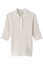 【スローン/SLOANE】の12Gワイドリブ コットン×ポリエステル5分袖丸襟ポロ 人気、トレンドファッション・服の通販 founy(ファニー) ファッション Fashion レディースファッション Fashion for Women トップス・カットソー Cut & Sew Tops ニット Knit Tops & Sweaters カジュアルプルオーバー・ニットトップス Pullovers & Knit Tops / Casual Pullovers エレガント 上品 Elegant ワイドリブ Wide Rib, Wide Ribbed Knit thumbnail ホワイト|ID: prp329100004425706 ipo3291000000032940355
