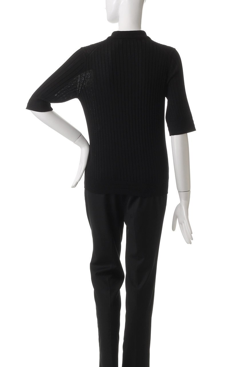 【スローン/SLOANE】の12Gワイドリブ コットン×ポリエステル5分袖丸襟ポロ 人気、トレンドファッション・服の通販 founy(ファニー) 　ファッション　Fashion　レディースファッション　Fashion for Women　トップス・カットソー　Cut & Sew Tops　ニット　Knit Tops & Sweaters　カジュアルプルオーバー・ニットトップス　Pullovers & Knit Tops / Casual Pullovers　エレガント 上品　Elegant　ワイドリブ　Wide Rib, Wide Ribbed Knit　other-4|ID: prp329100004425706 ipo3291000000032940390