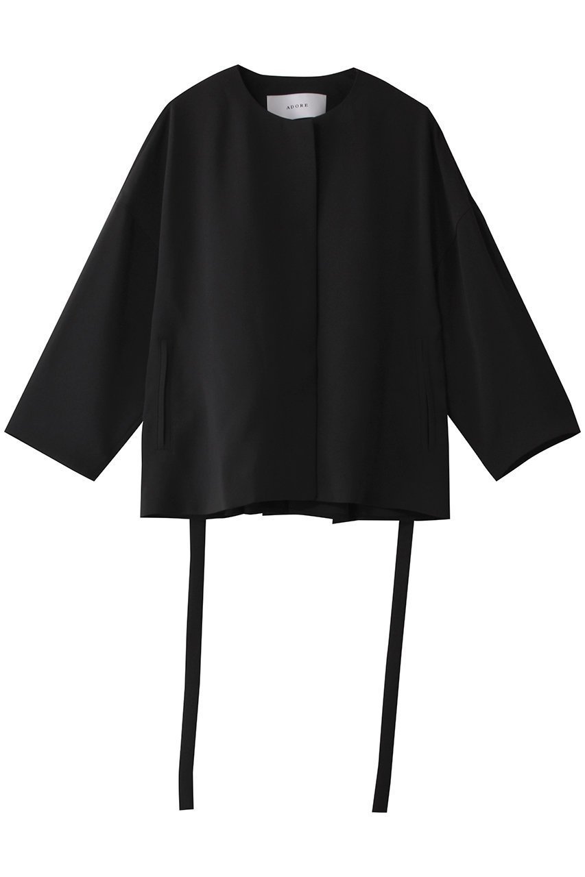 【アドーア/ADORE】のライトストレッチジャケット インテリア・キッズ・メンズ・レディースファッション・服の通販 founy(ファニー) ファッション Fashion レディースファッション Fashion for Women アウター Coat / Outerwear Collection レディースジャケット・軽アウター Jackets おすすめ Recommended / Our Picks シンプル Simple, Minimal ジャケット Jacket, Outerwear セットアップ Set-Up, Coordinated Outfit フロント Front, Front Design ペプラム Peplum, Flared Hem ランダム Random, Irregular ブラック|ID: prp329100004425709 ipo3291000000036650325