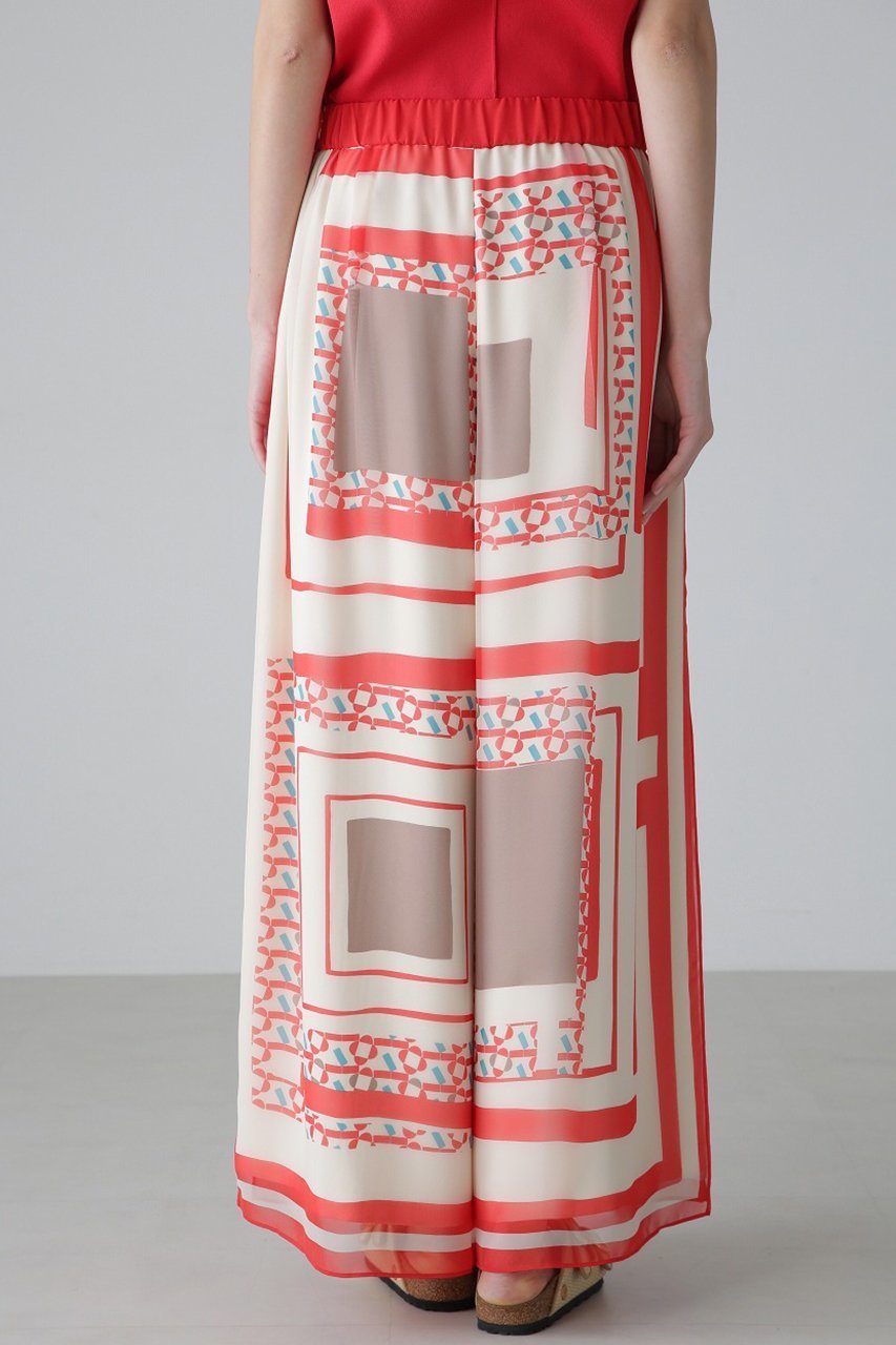 【アドーア/ADORE】のメディタラニアンプリントパンツ 人気、トレンドファッション・服の通販 founy(ファニー) 　ファッション　Fashion　レディースファッション　Fashion for Women　パンツ　Pants & Trousers　エアリー　Airy Texture　キュロット　Culottes, Wide Shorts　シフォン　Chiffon, Lightweight Fabric　スカーフ　Scarf, Neckwear　スリット　Slit, Slit Detail　モチーフ　Motif, Design Theme　再入荷　Restock / Back in Stock　無地　Plain, Solid Color　other-8|ID: prp329100004425714 ipo3291000000034990106