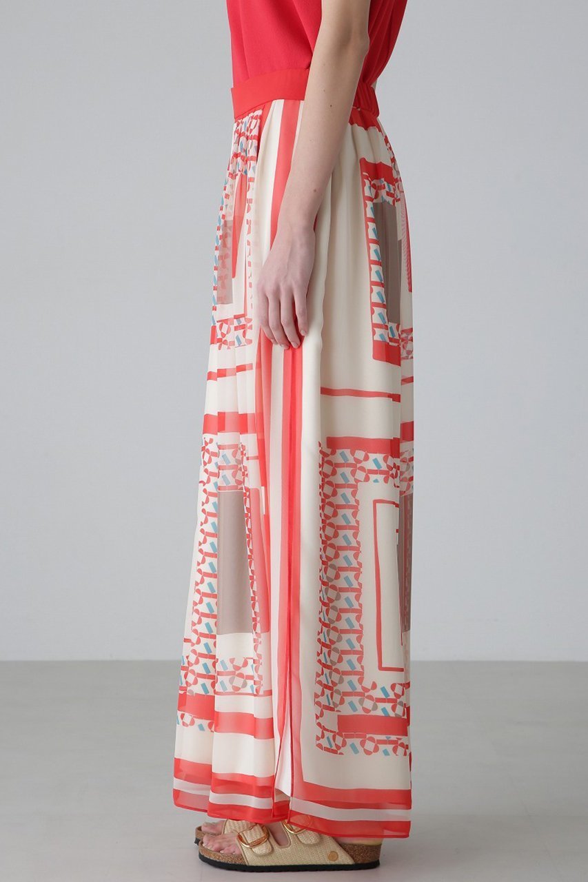 【アドーア/ADORE】のメディタラニアンプリントパンツ 人気、トレンドファッション・服の通販 founy(ファニー) 　ファッション　Fashion　レディースファッション　Fashion for Women　パンツ　Pants & Trousers　エアリー　Airy Texture　キュロット　Culottes, Wide Shorts　シフォン　Chiffon, Lightweight Fabric　スカーフ　Scarf, Neckwear　スリット　Slit, Slit Detail　モチーフ　Motif, Design Theme　無地　Plain, Solid Color　other-7|ID: prp329100004425714 ipo3291000000035783618