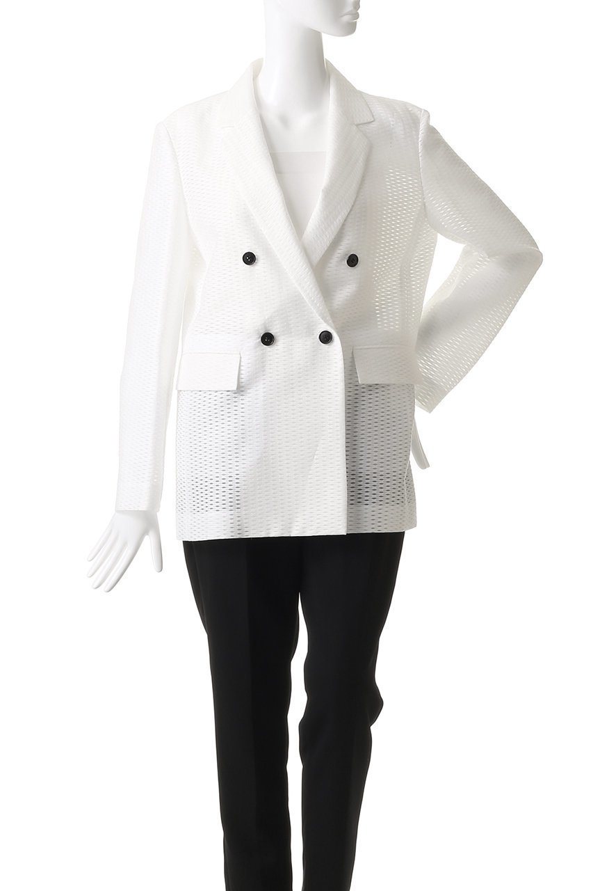 【アドーア/ADORE】のドビーメッシュジャケット 人気、トレンドファッション・服の通販 founy(ファニー) 　ファッション　Fashion　レディースファッション　Fashion for Women　アウター　Coat / Outerwear Collection　レディースジャケット・軽アウター　Jackets　クラシック　Classic, Timeless Style　ジャケット　Jacket, Outerwear　セットアップ　Set-Up, Coordinated Outfit　ダブル　Double, Double-Breasted　パターン　Pattern, Design Print　フォルム　Silhouette, Form　フロント　Front, Front Design　メッシュ　Mesh, Net Fabric　モダン　Modern, Contemporary　今季　This Season, Current Season　再入荷　Restock / Back in Stock　other-2|ID: prp329100004425716 ipo3291000000034989170