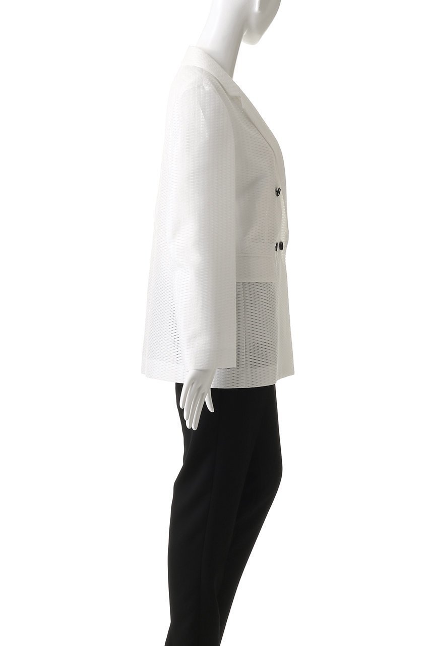 【アドーア/ADORE】のドビーメッシュジャケット 人気、トレンドファッション・服の通販 founy(ファニー) 　ファッション　Fashion　レディースファッション　Fashion for Women　アウター　Coat / Outerwear Collection　レディースジャケット・軽アウター　Jackets　クラシック　Classic, Timeless Style　ジャケット　Jacket, Outerwear　セットアップ　Set-Up, Coordinated Outfit　ダブル　Double, Double-Breasted　パターン　Pattern, Design Print　フォルム　Silhouette, Form　フロント　Front, Front Design　メッシュ　Mesh, Net Fabric　モダン　Modern, Contemporary　今季　This Season, Current Season　再入荷　Restock / Back in Stock　other-3|ID: prp329100004425716 ipo3291000000034989171