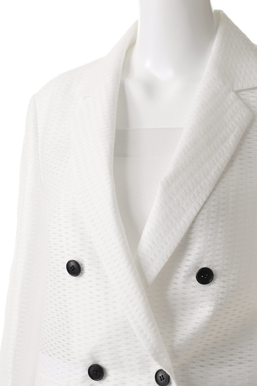 【アドーア/ADORE】のドビーメッシュジャケット 人気、トレンドファッション・服の通販 founy(ファニー) 　ファッション　Fashion　レディースファッション　Fashion for Women　アウター　Coat / Outerwear Collection　レディースジャケット・軽アウター　Jackets　クラシック　Classic, Timeless Style　ジャケット　Jacket, Outerwear　セットアップ　Set-Up, Coordinated Outfit　ダブル　Double, Double-Breasted　パターン　Pattern, Design Print　フォルム　Silhouette, Form　フロント　Front, Front Design　メッシュ　Mesh, Net Fabric　モダン　Modern, Contemporary　今季　This Season, Current Season　再入荷　Restock / Back in Stock　other-5|ID: prp329100004425716 ipo3291000000034989175