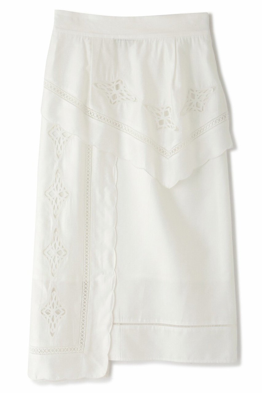 【アドーア/ADORE】のハンカチーフエンブロイダリースカート インテリア・キッズ・メンズ・レディースファッション・服の通販 founy(ファニー) 　ファッション　Fashion　レディースファッション　Fashion for Women　スカート　Skirts　おすすめ　Recommended / Our Picks　アシンメトリー　Asymmetrical Style　セットアップ　Set-Up, Coordinated Outfit　タフタ　Taffeta, Structured Fabric　ハンカチ　Handkerchief, Hanky　レース　Lace, Lace Fabric　ワーク　Workwear, Utility Style　再入荷　Restock / Back in Stock　ホワイト|ID: prp329100004425718 ipo3291000000034989182