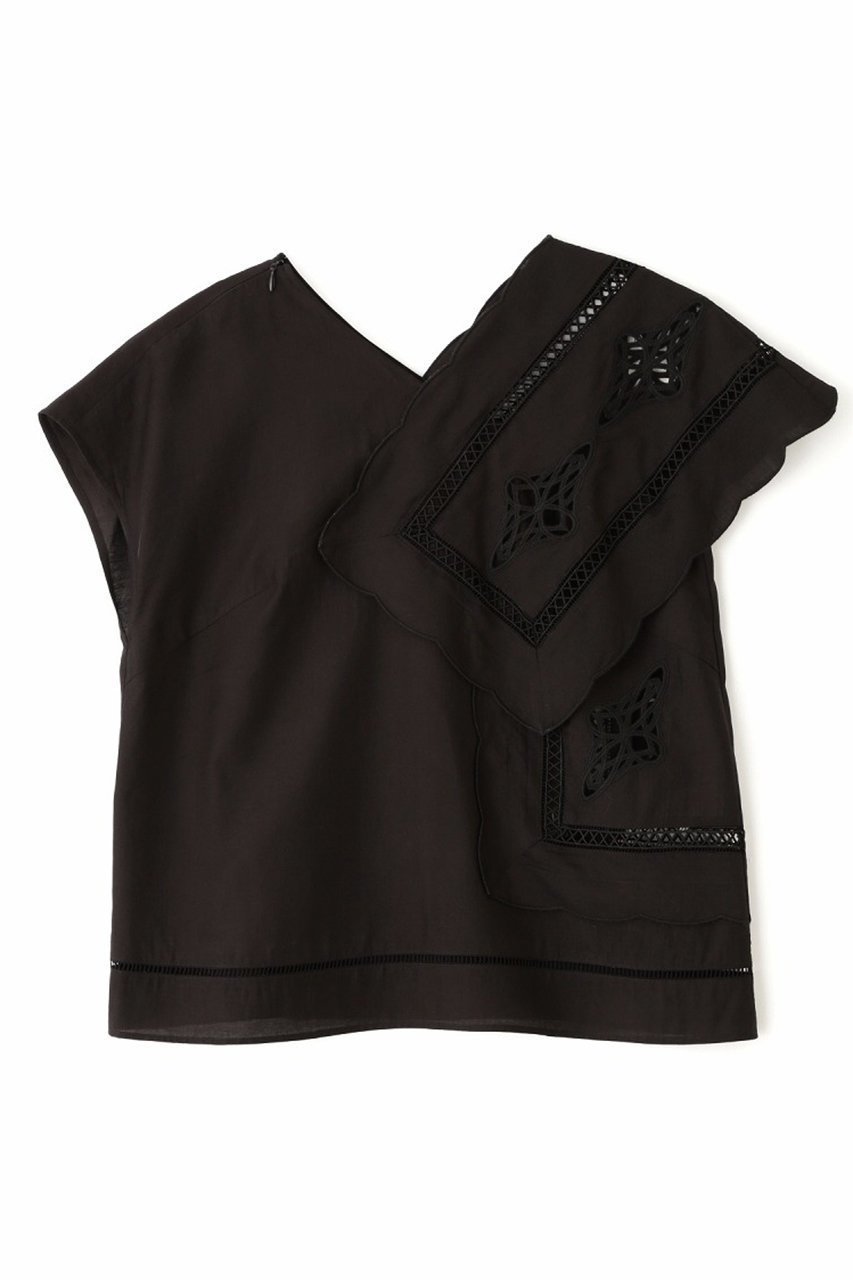 【アドーア/ADORE】のハンカチーフエンブロイダリーブラウス 人気、トレンドファッション・服の通販 founy(ファニー) 　ファッション　Fashion　レディースファッション　Fashion for Women　トップス・カットソー　Cut & Sew Tops　シャツ・ブラウス・オフィスカジュアル　Elegant Blouses & Button-Ups　おすすめ　Recommended / Our Picks　アシンメトリー　Asymmetrical Style　ショート　Short, Short Length　スリーブ　Sleeve, Long Sleeve / Short Sleeve　セットアップ　Set-Up, Coordinated Outfit　タフタ　Taffeta, Structured Fabric　ハンカチ　Handkerchief, Hanky　レース　Lace, Lace Fabric　ワーク　Workwear, Utility Style　再入荷　Restock / Back in Stock　 other-1|ID: prp329100004425719 ipo3291000000034989194