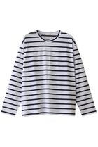 【プレインピープル/PLAIN PEOPLE】のボーダー長袖プルオーバー ネイビー×ホワイト|ID: prp329100004425739 ipo3291000000032706411