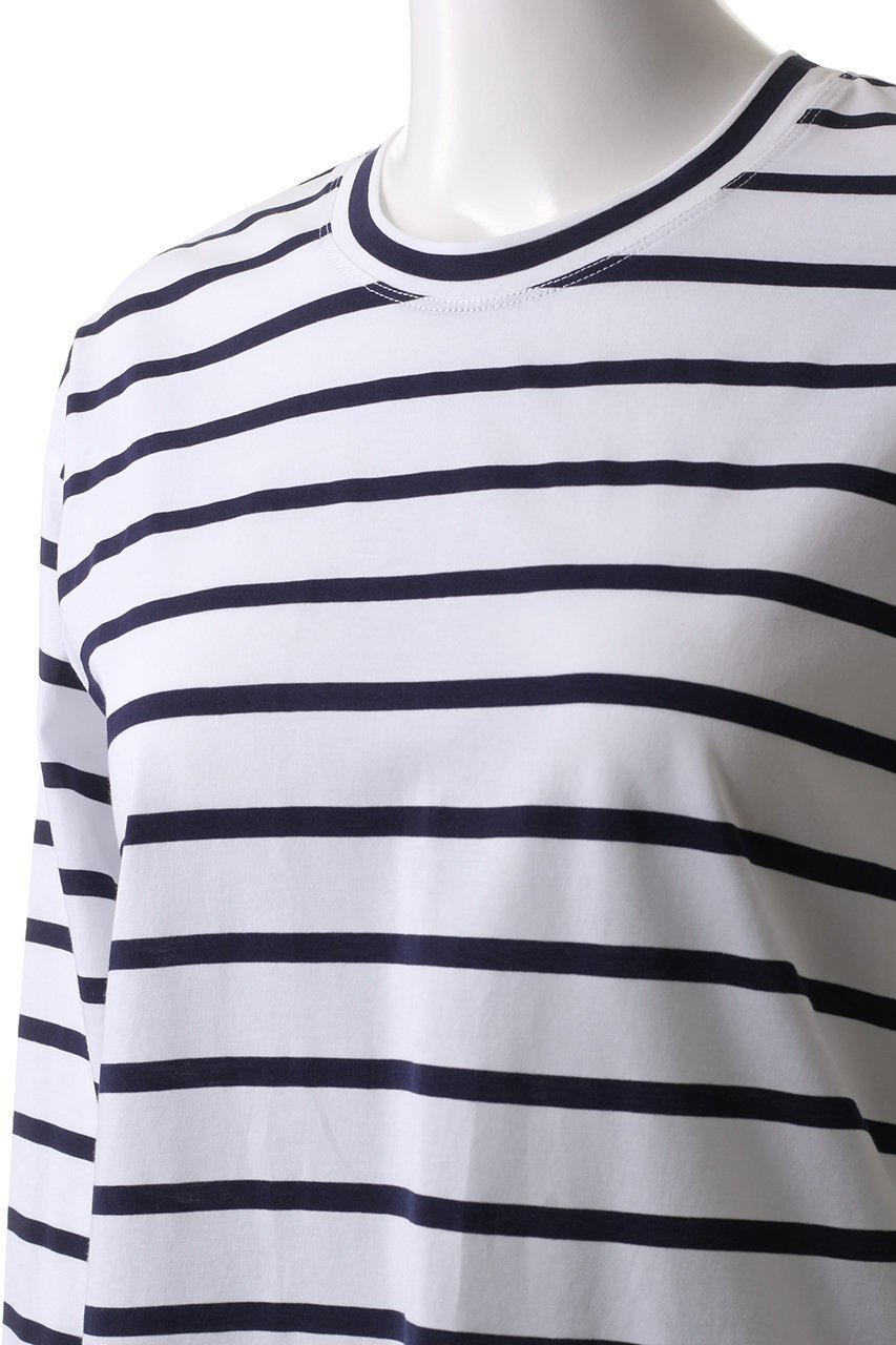 【プレインピープル/PLAIN PEOPLE】のボーダー長袖プルオーバー 人気、トレンドファッション・服の通販 founy(ファニー) 　ファッション　Fashion　レディースファッション　Fashion for Women　トップス・カットソー　Cut & Sew Tops　シャツ・ブラウス・オフィスカジュアル　Elegant Blouses & Button-Ups　ロングTシャツ・Tシャツ　Longline T-Shirts & Tees　カジュアルプルオーバー・ニットトップス　Pullovers & Knit Tops / Casual Pullovers　カットソー・ベーシックTシャツ　Cut-and-Sewn Tops / Stretch Tees & Basics　インナー　Innerwear　シンプル　Simple, Minimal　スリーブ　Sleeve, Long Sleeve / Short Sleeve　ボーダー　Border, Stripe　ロング　Long, Long-Length　再入荷　Restock / Back in Stock　長袖　Long Sleeve, Full Sleeve　other-5|ID: prp329100004425739 ipo3291000000032706416