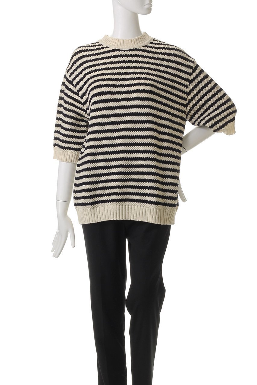 【プルミエ アロンディスモン/1er Arrondissement】の【ROYAL MER】プルオーバー 人気、トレンドファッション・服の通販 founy(ファニー) 　ファッション　Fashion　レディースファッション　Fashion for Women　トップス・カットソー　Cut & Sew Tops　ニット　Knit Tops & Sweaters　カジュアルプルオーバー・ニットトップス　Pullovers & Knit Tops / Casual Pullovers　ショルダー　Shoulder, Shoulder Strap　ドロップ　Drop Shoulder, Dropped Style　ボトム　Bottoms, Lower Wear　ボーダー　Border, Stripe　ワイド　Wide, Wide Fit　エレガント 上品　Elegant　other-2|ID: prp329100004425745 ipo3291000000032928488