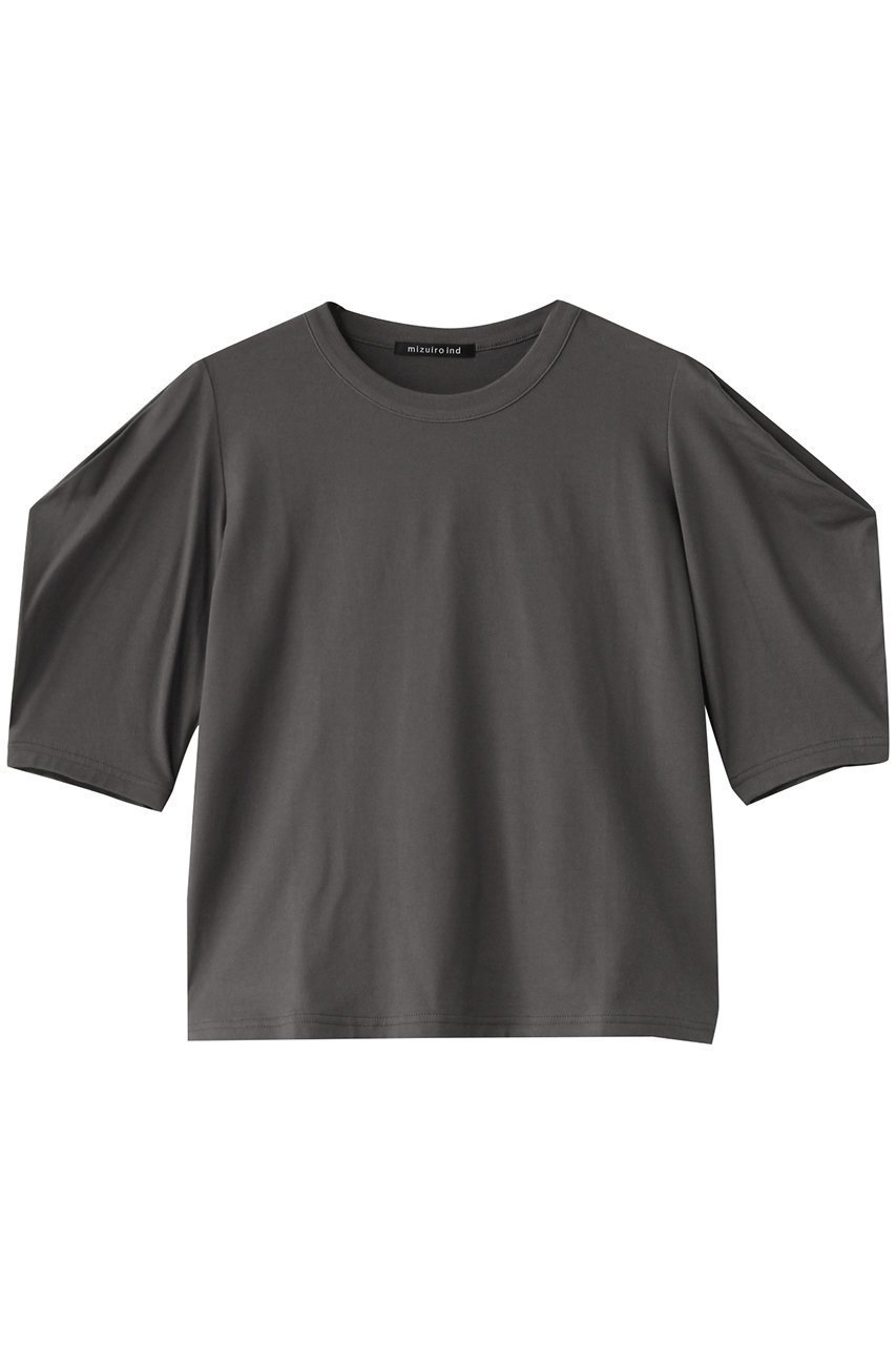 【ミズイロ インド/mizuiro ind】のdrape slv T Tシャツ インテリア・キッズ・メンズ・レディースファッション・服の通販 founy(ファニー) 　ファッション　Fashion　レディースファッション　Fashion for Women　トップス・カットソー　Cut & Sew Tops　シャツ・ブラウス・オフィスカジュアル　Elegant Blouses & Button-Ups　ロングTシャツ・Tシャツ　Longline T-Shirts & Tees　カットソー・ベーシックTシャツ　Cut-and-Sewn Tops / Stretch Tees & Basics　なめらか　Smooth, Silky Texture　ショート　Short, Short Length　スリーブ　Sleeve, Long Sleeve / Short Sleeve　ドレープ　Drape, Draping Fabric　バランス　Balance, Style Balance　ボトム　Bottoms, Lower Wear　c.gray|ID: prp329100004425748 ipo3291000000032854122
