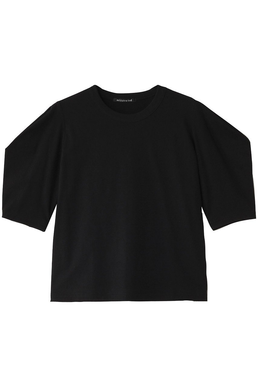 【ミズイロ インド/mizuiro ind】のdrape slv T Tシャツ インテリア・キッズ・メンズ・レディースファッション・服の通販 founy(ファニー) 　ファッション　Fashion　レディースファッション　Fashion for Women　トップス・カットソー　Cut & Sew Tops　シャツ・ブラウス・オフィスカジュアル　Elegant Blouses & Button-Ups　ロングTシャツ・Tシャツ　Longline T-Shirts & Tees　カットソー・ベーシックTシャツ　Cut-and-Sewn Tops / Stretch Tees & Basics　なめらか　Smooth, Silky Texture　ショート　Short, Short Length　スリーブ　Sleeve, Long Sleeve / Short Sleeve　ドレープ　Drape, Draping Fabric　バランス　Balance, Style Balance　ボトム　Bottoms, Lower Wear　black|ID: prp329100004425748 ipo3291000000032854126
