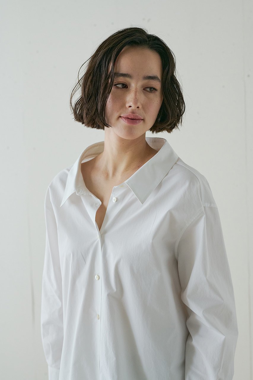 【ジェイドット/j.】の高密度コットンオーバーサイズシャツ 人気、トレンドファッション・服の通販 founy(ファニー) 　ファッション　Fashion　レディースファッション　Fashion for Women　トップス・カットソー　Cut & Sew Tops　シャツ・ブラウス・オフィスカジュアル　Elegant Blouses & Button-Ups　スリーブ　Sleeve, Long Sleeve / Short Sleeve　ファブリック　Fabric, Textile　ロング　Long, Long-Length　エレガント 上品　Elegant　other-7|ID: prp329100004425753 ipo3291000000036199582