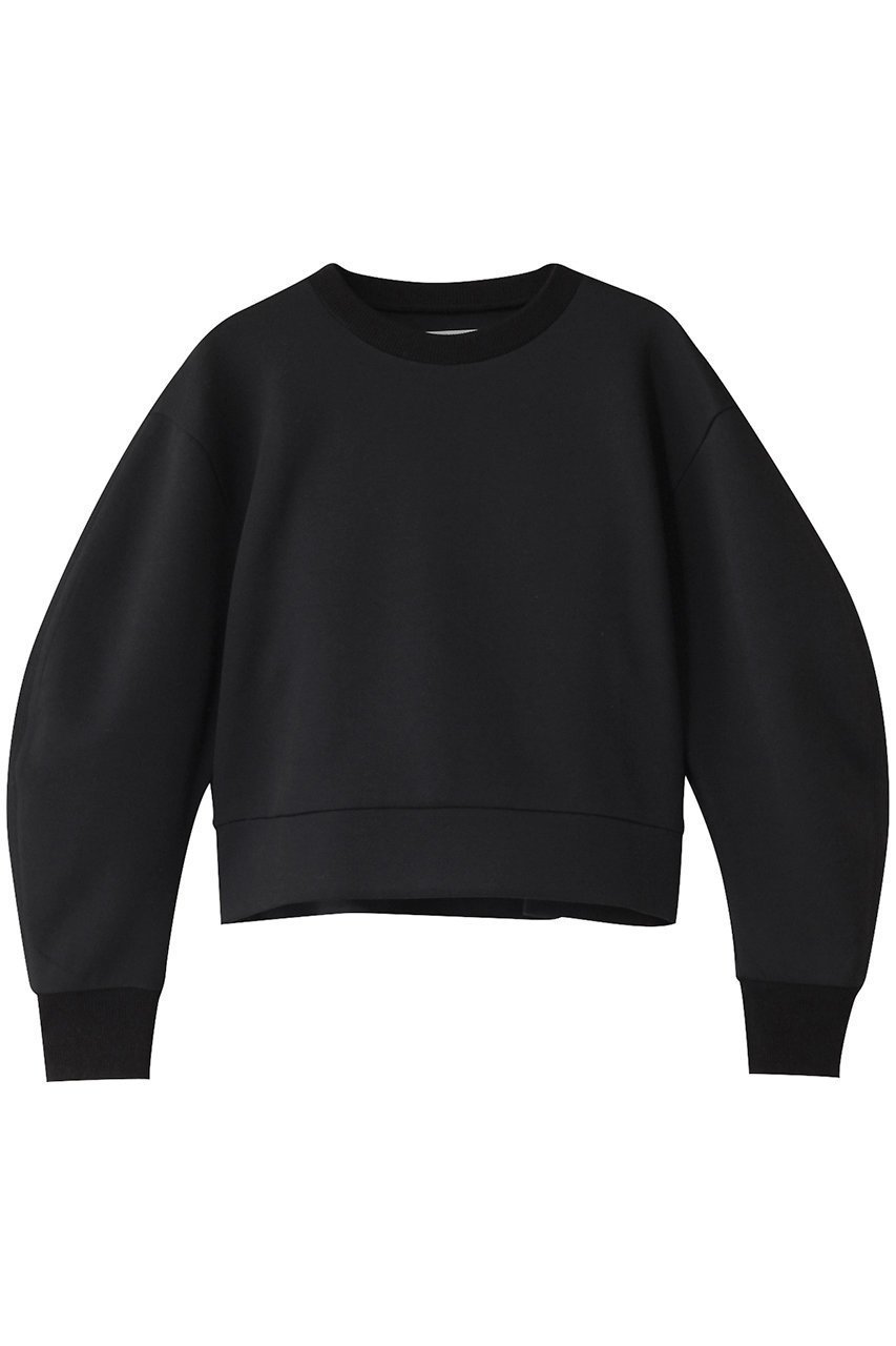 【ミディウミソリッド/MIDIUMISOLID】のcurve slv double-knit PO プルオーバー インテリア・キッズ・メンズ・レディースファッション・服の通販 founy(ファニー) 　ファッション　Fashion　レディースファッション　Fashion for Women　トップス・カットソー　Cut & Sew Tops　ニット　Knit Tops & Sweaters　シャツ・ブラウス・オフィスカジュアル　Elegant Blouses & Button-Ups　レディースパーカー・カジュアルフーディー　Casual Hoodies & Sweatshirts　ロングTシャツ・Tシャツ　Longline T-Shirts & Tees　カジュアルプルオーバー・ニットトップス　Pullovers & Knit Tops / Casual Pullovers　スウェット・クルーネックトップス　Sweatshirts & Crewnecks / Relaxed Fit Sweat Tops　カットソー・ベーシックTシャツ　Cut-and-Sewn Tops / Stretch Tees & Basics　ショート　Short, Short Length　シンプル　Simple, Minimal　スリーブ　Sleeve, Long Sleeve / Short Sleeve　トレンド　Trend, Trending Now　ボトム　Bottoms, Lower Wear　定番　Standard, Basic Item　black|ID: prp329100004425760 ipo3291000000032868601