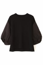 【アドーア/ADORE】のブライトストレッチニット 人気、トレンドファッション・服の通販 founy(ファニー) ファッション Fashion レディースファッション Fashion for Women トップス・カットソー Cut & Sew Tops ニット Knit Tops & Sweaters カジュアルプルオーバー・ニットトップス Pullovers & Knit Tops / Casual Pullovers エレガント 上品 Elegant シンプル Simple, Minimal スリーブ Sleeve, Long Sleeve / Short Sleeve ドッキング Docking, Mixed Material フォルム Silhouette, Form thumbnail ブラック|ID: prp329100004427303 ipo3291000000032813867